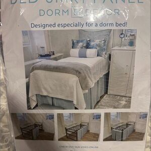 Dorm decor 3 Bed Skirt Panels in sky blue